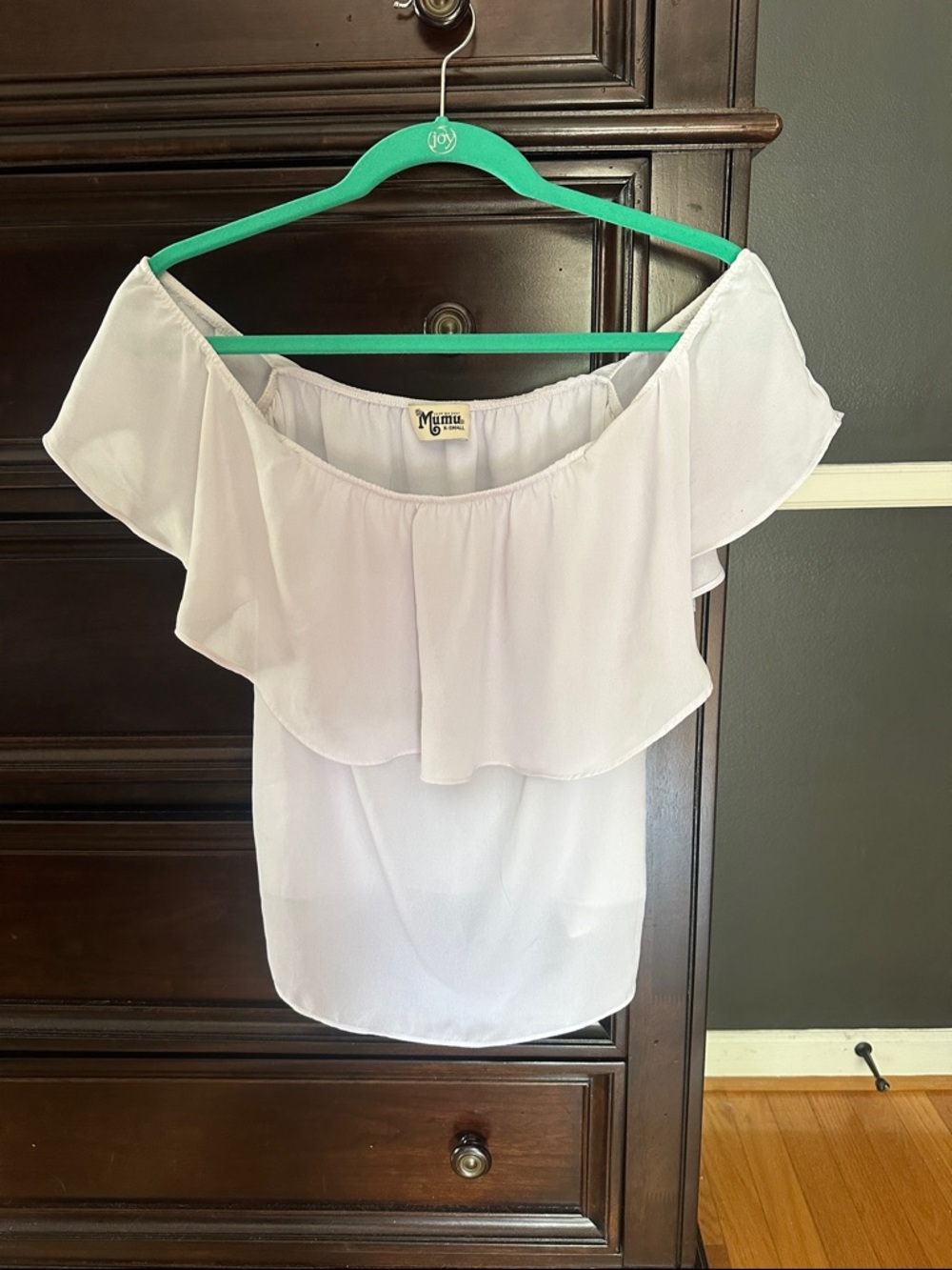 Show Me Your MuMu Off-Shoulder Ruffle Top in white